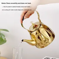 Théière en acier inoxydable de gros pour fabricants, couvercle épaissi, bouilloire à eau bouillante, restaurant, hôtel, multifonctionnelle