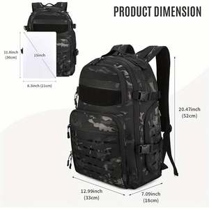 Mochila Táctica Nueva 2024 para Senderismo, Viajes, Campamento, Montañismo, Bolsa Impermeable de Oxford 800D con Sistema Molle - Product Image 3