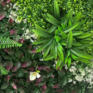 S-019 100x100cm trang trí nội thất PE nhân tạo thực vật Tường Bảng điều khiển gỗ Hoàng Dương hàng rào hoa dọc vườn - Product Image 3