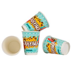 Vente directe d'usine, gobelets à double paroi en papier de qualité alimentaire, écologiques, biodégradables, personnalisables avec logo, pour café chaud, 12 oz - Product Image 6