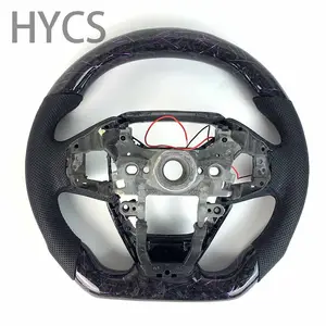 Customized LED Forged Carbon Fiber Steering Wheel For Honda Civic 2016 2019 2021 Sports Wheel