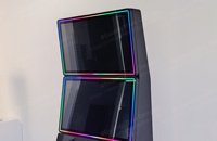 Écran tactile LCD idéal disponible à double écran écran tactile de 23.8 pouces debout en métal machine de jeu d'arcade en ligne