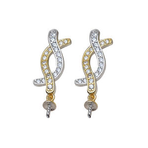 Boucles d'oreilles pour femmes en argent S925, accessoires de bricolage, style européen et américain, séparation des couleurs, version coréenne, 7-12 perles creuses, pendentif tendance - Product Image 4