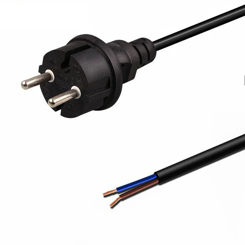 Черный VDE стандартный удлинитель кабеля переменного тока с клеверным листом 3 зубца Европейский 3-контактный разъем C5 разъем 2 м-5 м шнур питания 3 розетки