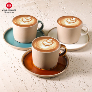 Weiye Vintage Rustieke Porseleinen Theekopjes En Schoteltjes Europa Design Theesake Cup Rustieke Grove Keramische Koffie Kop En Schotelset - Product Image 1