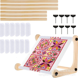 Wooden Embroidery <b>Frame</b> Rectangular <b>Canvas</b> Cross Stitch Hoop Lap Tapestry Needlework DIY Making Weaving Durable Cotton - Product Image 3