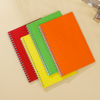 Libro de bobina para estudiantes de secundaria, cuaderno A5 con cubierta de papel grueso, diario de línea Horizontal para escuela primaria