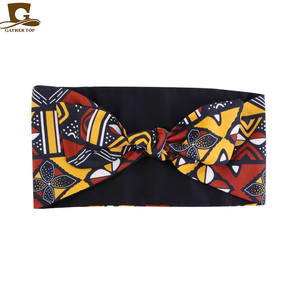 Bonne qualité Juding on African Print a Knot Color Bub Lined a Bow Headband avec un Turban populaire JDF-08 - Product Image 5