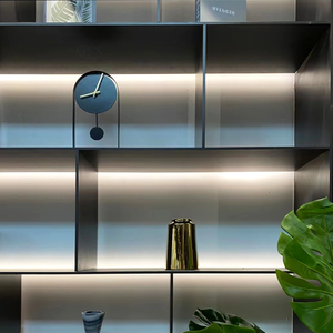 Mobilier moderne multifonctionnel mural pour bureau à domicile Affichage vertical à 3 voies Porte vitrée double face Bibliothèques Étagères - Product Image 4