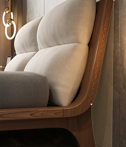 MAXKY Letto a Scomparsa di Lusso <span class=keywords><strong>in</strong></span> <span class=keywords><strong>Legno</strong></span> Doppio, Stile Moderno Minimalista Nordico <span class=keywords><strong>in</strong></span> Rovere Rosso, Design Italiano per Camera da Letto - Product Image 4