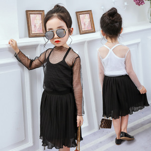 Nouvelle robe pour fille tendance à manches longues, motif écossais, coupe élégante - Product Image 1