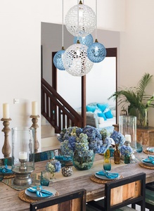Lustre moderne en verre fait main de forme unique, <span class=keywords><strong>abat</strong></span>-<span class=keywords><strong>jour</strong></span> nordique, décoration de chambre, suspension en fer - Product Image 2