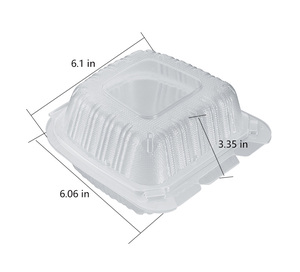 MFPP Plastic Microwavable Disposable Hinged 1 Compartment <b>Container</b> Fast Food Take Away - Product Image 4