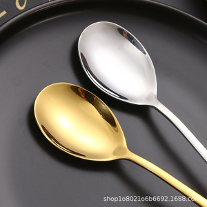 304 Stainless Steel Korean Style Spoon And Fork Long Handle Coffee Stirring <b>Dessert</b> Household Durable Dinnerware Set - Product Image 5