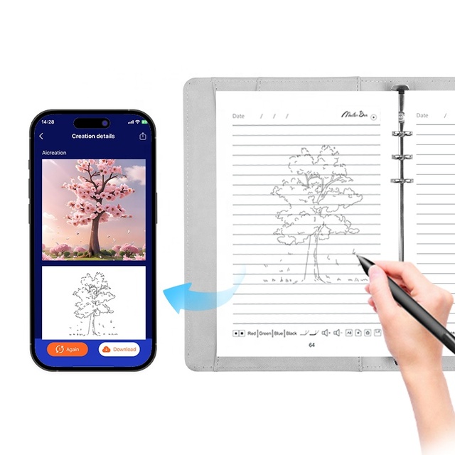 Hot Selling Smart Notebook Ai Office AI Drawing Ai Document Correction High Efficiency Office Ai Notebook Smart Pen Reusable