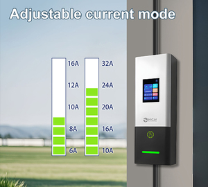 เครื่องชาร์จ EV แบบพกพา C20 40A 16A 32A เครื่องชาร์จในรถบ้านที่ชาร์จ3.6kW 7kW 9.6kW 220V ระดับ2 EVSE APP WiFi และหน้าจอ<span class=keywords><strong>2.4</strong></span>นิ้ว - Product Image 3