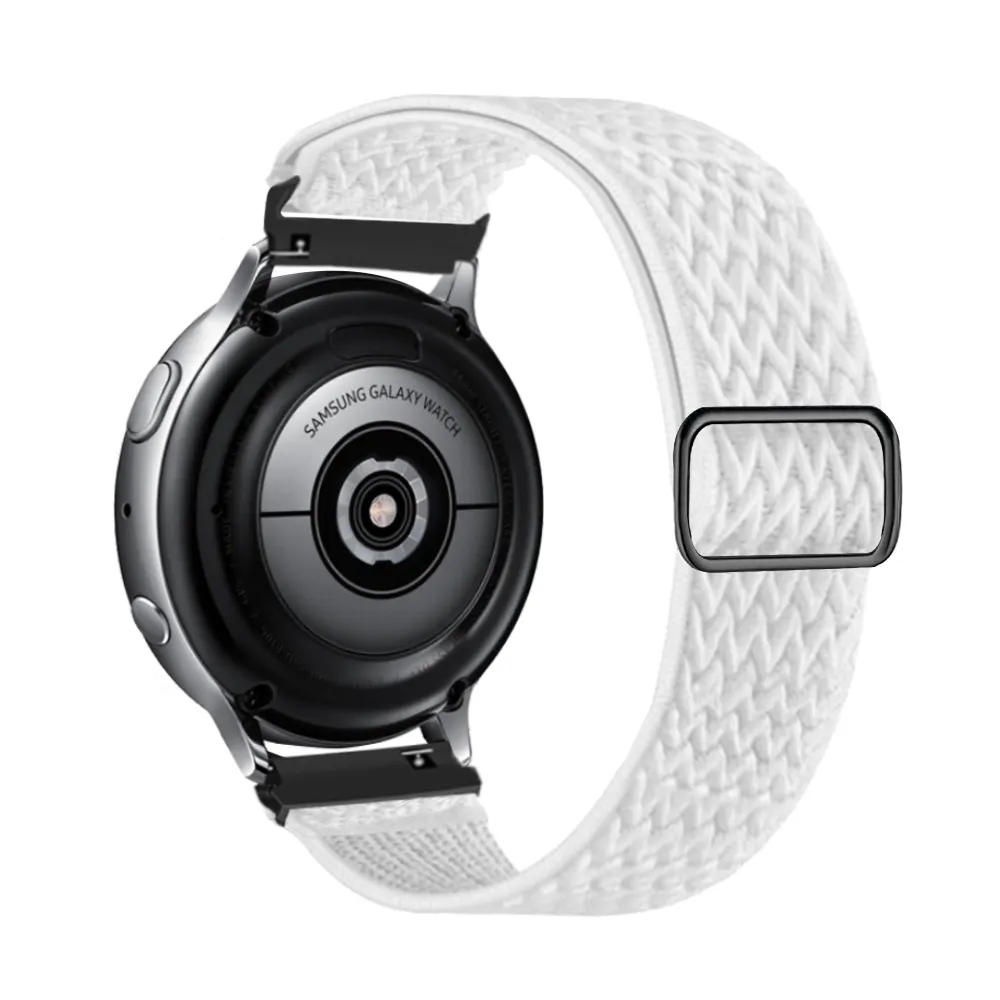 Custom 20/22mm Nylon Samsung Watch 3/Galaxy Active 2/Gear S3/Amazfit Adjustable Elastic Watch band