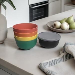 Ciotola in Plastica Impilabile da 35 oz per Microonde e Lavastoviglie, Ideale per Feste, Ramen/Zuppe/Insalate con Coperchi - Product Image 5