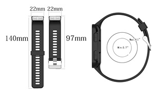 <span class=keywords><strong>Correa</strong></span> de Reloj Inteligente Deportiva de Silicona Resistente al Sudor con Hebilla de Acero Inoxidable para <span class=keywords><strong>Garmin</strong></span> <span class=keywords><strong>Forerunner</strong></span> 35 35J 30, <span class=keywords><strong>Correa</strong></span> de Repuesto - Product Image 6