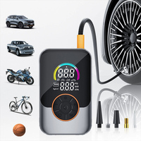 Mini compresseur d'air électrique sans fil portable pour pneus de voiture, pompe à gonflage numérique sans fil