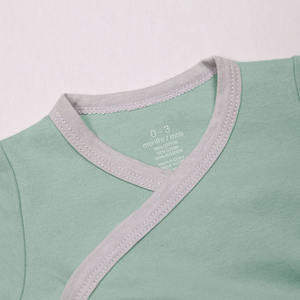 Vente en gros de combinaisons <span class=keywords><strong>kimono</strong></span> à manches longues en coton pour bébés garçons et filles, unisexe, pour nouveau-nés, avec fermeture latérale pour l'été, avec mitaines intégrées - Product Image 3