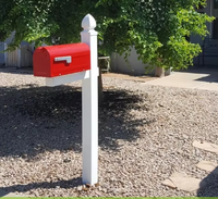 Boîte aux lettres autoportante en aluminium, design français blanc, application maison/bureau, étanche