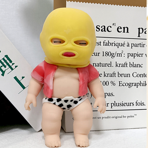 Juguete Sensorial Antiestrés, Muñeco Bandito Negro Kawaii, Juguete para Apretar para Niños - Product Image 3
