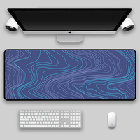 Tapis de souris de jeu liquide, taille personnalisée, design de dessin animé avec repose-poignet, tapis de souris en caoutchouc imprimé par transfert thermique, vente en gros
