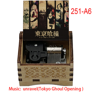กล่องดนตรีไม้อนิเมะโตเกียวกูล กลไกไขลาน เล่นเพลงได้ ของขวัญส่วนตัว - Product Image 5