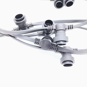 E27 Flat Rubber <b>Wire</b> Outdoor <b>LED</b> <b>Light</b> String IP65 AC Power Plastic Decorative Lighting - Product Image 3