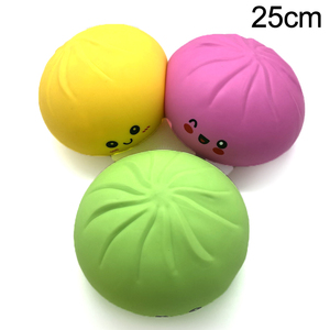 Jouets Géants Souples et Moelleux en Forme de Dumplings 25cm 15cm 8.5cm 5cm – Boîte de Pains Vapeur à Presser pour Adultes et Enfants – Anti-Stress - Product Image 5