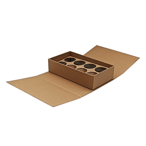 Recycled Custom Brown Kraft Paper <b>Box</b> <b>Book</b> Shape Magnetic Gift Packaging with Embossing and Sponge Liner - Product Image 3