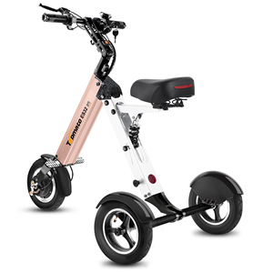 Trottinette pliable à trois roues Topmate ES32 avec siège pour adultes, légère, pour les trajets quotidiens et les voyages - Product Image 1