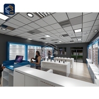 Vitrine de magasin de téléphonie mobile personnalisée avec éclairage sécurisé de qualité supérieure, tiroir sécurisé, vitrine en verre pour téléphone portable