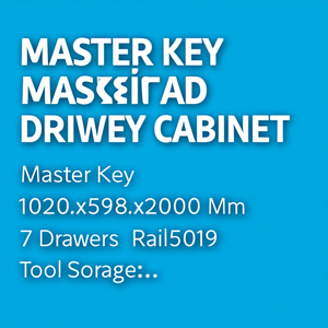 Fami Master Key Comfort <b>Drawer</b> Cabinet 1020x598x2000 Mm 7 <b>Drawers</b> Capri Blue Ral5019 <b>Tool</b> Storage - Product Image 2