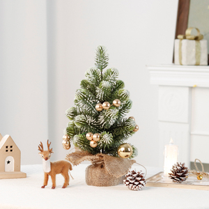 Новогодняя мини-елка SHUANGYUAN нового дизайна, настольная, с шарами, искусственная - Product Image 4