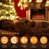 Prix bas 23 pouces petit poêle électrique télécommande moderne 3d lumière LED flamme insérer cheminées électriques pour Rv