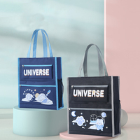Sac à dos scolaire A4 pour enfants avec poignée, en toile écologique, durable, imperméable, imprimé dessin animé, mignon, pour documents d'étudiant