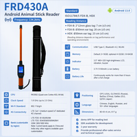 Lecteur RFID portable FRD430A pour bétail, Android 13, gestion du bétail, lecteur d'identification animale FDX-B HDX, BT4.2, WLAN, SDK pour le développement