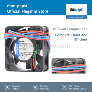 Ventilador Axial Mini de Refrigeración ebmpapst 414FH 24V DC 5.3CFM 6000RPM 40x40x10mm 4010 26dBA con 2 Cables y Rodamiento de Bolas para Inversor ODM - Product Image 2