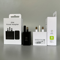 Chargeur mural portable PD 25W T2510 USB-C à charge rapide, adaptateur de voyage pour Samsung avec câble Type C, compatible UE/US