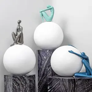 Kustom Resin Kerajinan Patung Nude Seksi Wanita Menari Patung-patung Wanita Figurine untuk Meja Dekorasi