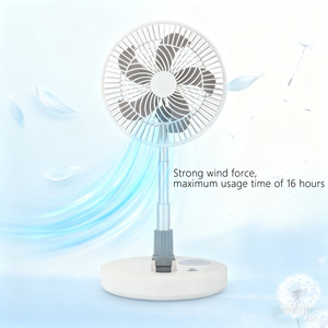 Portable 9 pouces éclairage LED à deux niveaux abat-jour réglable ventilateur de Table de banque d'alimentation pliable et rétractable rechargeable pour la maison - Product Image 5