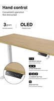 Support de bureau électrique à double moteur 3 étages 2 pieds tube carré levage vertical réglable en hauteur