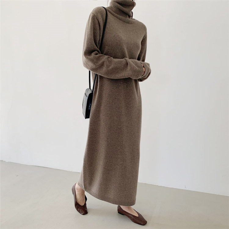 Winter Women Long Sweater Dress - Knitted Maxi Knitwear