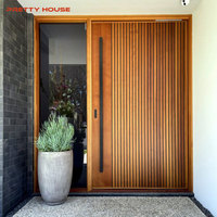 Puerta Pivotante Frontal Moderna de Aluminio Grande con Características de Seguridad para Uso Comercial en Exteriores
