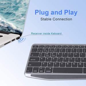 2.4G Wireless <b>TV</b> Keyboard with Touchpad Ultra Slim Bluetooth Portable Rechargeable Keyboard for Smart <b>TV</b> IOS S - Product Image 3