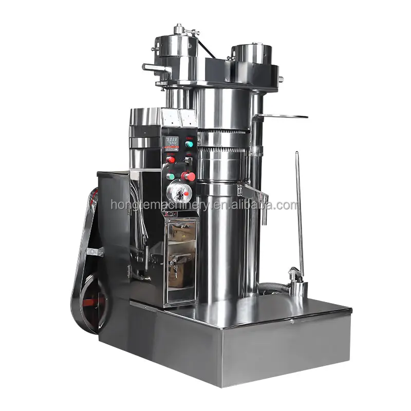 Máquina de prensado de aceite caliente perfumada con prensa en frío de sésamo hidráulico completamente automático de