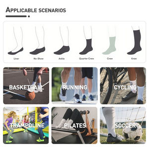 Chaussettes personnalisées pour femmes, chaussettes de Pilates antidérapantes, design à volants, chaussettes de yoga antidérapantes, logo brodé mignon pour le sport et la remise en forme - Product Image 2