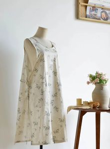 MS3 Cross Border Foreign Trade Waterproof Cotton Linen Multi Colors Unisex Four Season Household Japanese Korean <b>Kitchen</b> <b>Apron</b> - Product Image 5